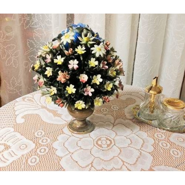 Bouquet de fleurs  en porcelaine d'Italie